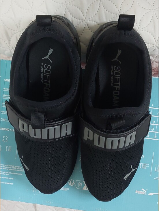 Puma Other - PUMA SoftFoam Black Slip-On Athletic Shoes JUNIOR